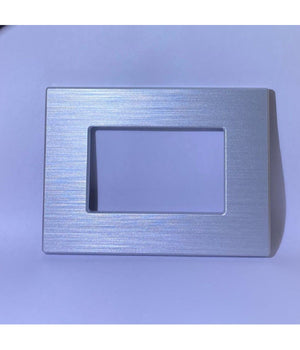 Placca Dynamic 3 4 6m Tecnopolimero Satinato Argento Compatibile Bticino Axolute   -3 Fori     -