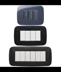 Placca Futura 3 4 6 Moduli Nero Flash Compatibile Con Bticino Axolute         