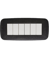 Placca Futura 3 4 6 Moduli Nero Flash Compatibile Con Bticino Axolute         