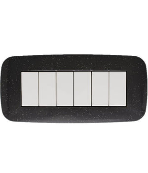 Placca Futura 3 4 6 Moduli Nero Flash Compatibile Con Bticino Axolute         