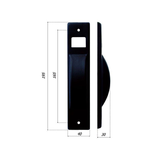 Placca Interasse 165 Ferro Nero Semincasso