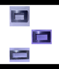 Placca Luxury 3 4 6m In Metallo Argento Ossidato Compatibile Con Bticino Axolute         