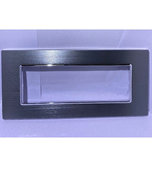 Placca Luxury 3 4 6m In Metallo Argento Ossidato Compatibile Con Bticino Axolute         