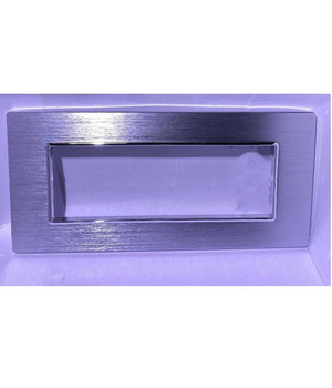 Placca Luxury 3 4 6m In Metallo Satinato Argento Compatibile Con Bticino Axolute         
