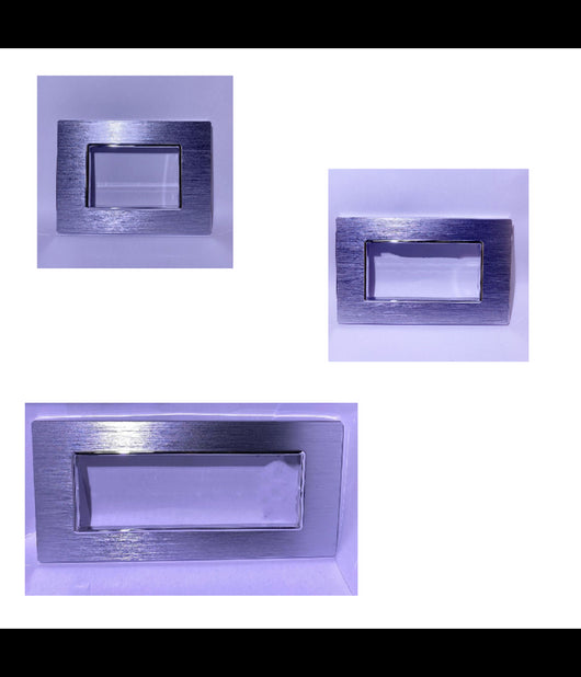 Placca Luxury 3 4 6m In Metallo Satinato Argento Compatibile Con Bticino Axolute         