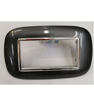 Placca Oval 3 4 6 Moduli Acciaio Scuro Compatibile Con Bticino Axolute         