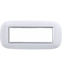 Placca Oval 3 4 6 Moduli Colore Bianco Compatibile Con Bticino Axolute         