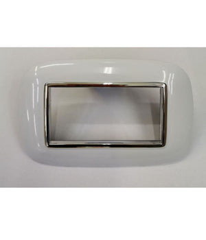 Placca Oval 3 4 6 Moduli Colore Bianco Compatibile Con Bticino Axolute         