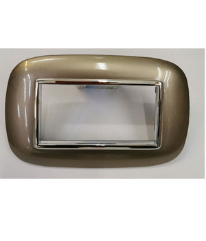 Placca Oval 3 4 6 Moduli Colore Bronzo Compatibile Con Bticino Axolute   -4 Fori     -