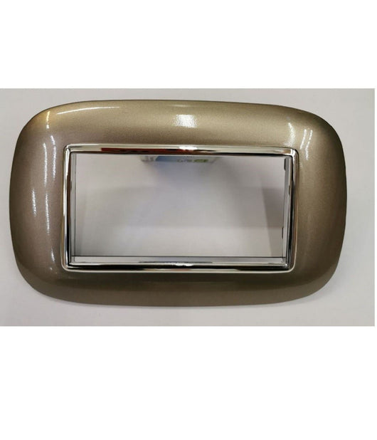 Placca Oval 3 4 6 Moduli Colore Bronzo Compatibile Con Bticino Axolute   -4 Fori     -