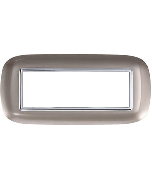 Placca Oval 3 4 6 Moduli Colore Bronzo Compatibile Con Bticino Axolute         