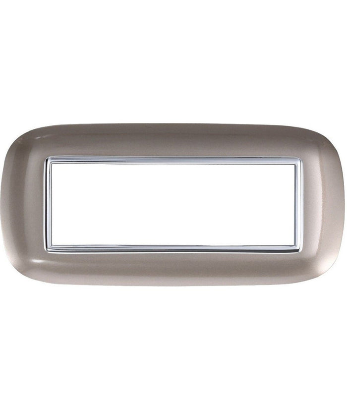 Placca Oval 3 4 6 Moduli Colore Bronzo Compatibile Con Bticino Axolute         