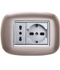 Placca Oval 3 4 6 Moduli Colore Bronzo Compatibile Con Bticino Axolute         