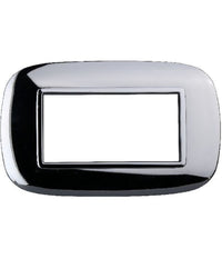 Placca Oval 3 4 6 Moduli Colore Cromo Lucido Compatibile Bticino Axolute         