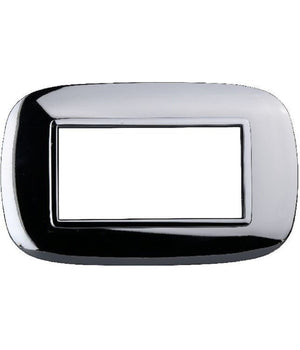 Placca Oval 3 4 6 Moduli Colore Cromo Lucido Compatibile Bticino Axolute         