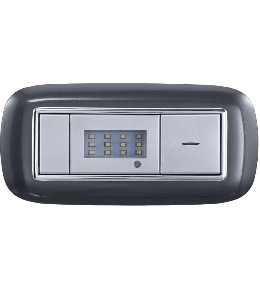 Placca Oval 3 4 6 Moduli Colore Nero Compatibile Con Bticino Axolute         