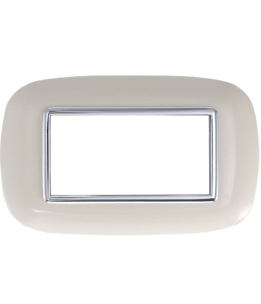 Placca Oval 3 4 6 Moduli Colore Sabbia Compatibile Con Bticino Axolute         