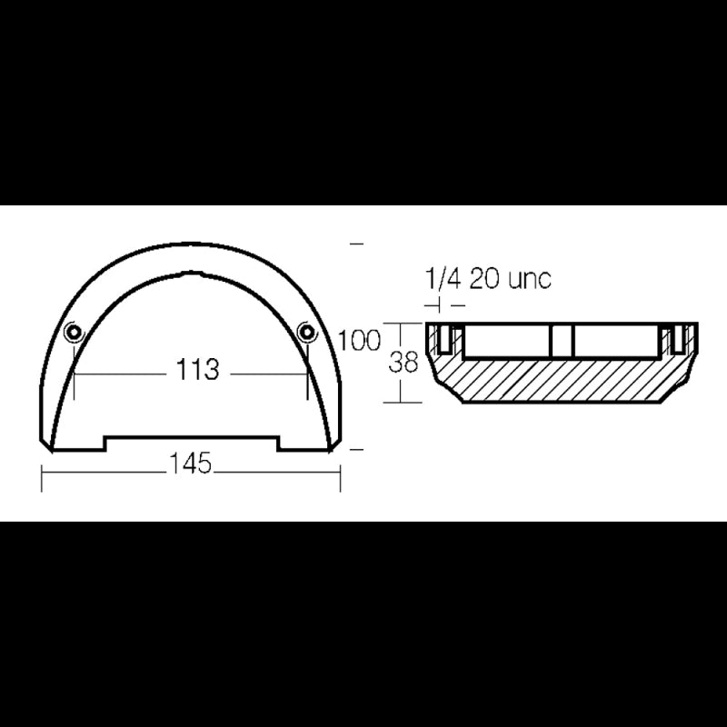PLACCA SX IN ALLUMINIO