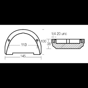 PLACCA SX IN ALLUMINIO