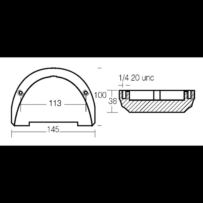 PLACCA SX IN ALLUMINIO
