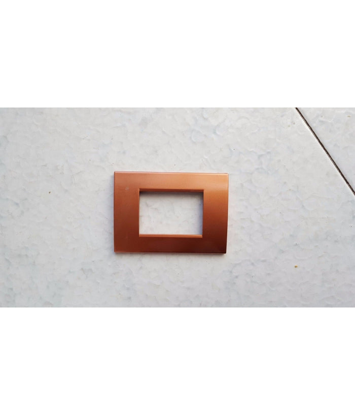 Placca Placche Placchete Compatibili Living Light In Abs 3 4 7 Posti Colorate  Rame -3 Fori     -