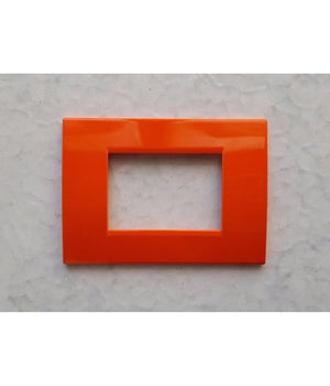 Placca Placche Placchete Compatibili Living Light In Abs 3 4 7 Posti Colorate  Arancione -4 Fori     -