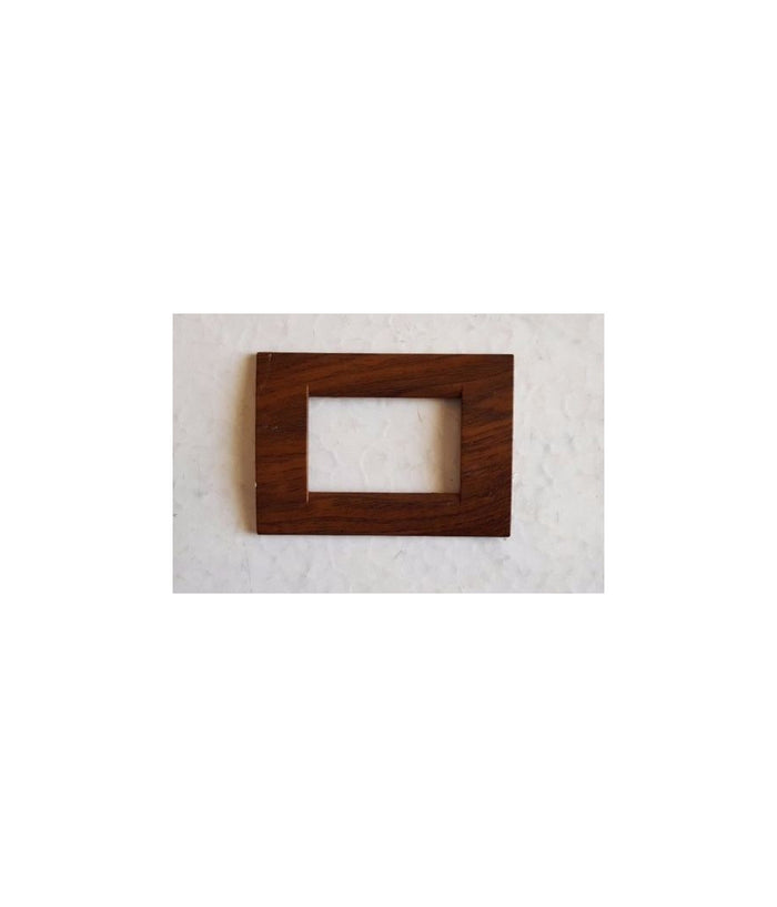Placca Placche Placchete Compatibili Living Light In Abs 3 4 7 Posti Colorate  Legno Scuro -3 Fori     -