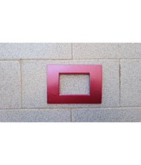 Placca Placche Placchete Compatibili Living Light In Abs 3 4 7 Posti Colorate  Rosa Metallizzato -3 Fori     -