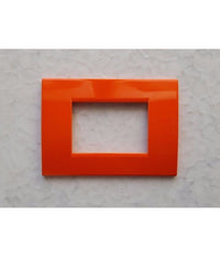 Placca Placche Placchete Compatibili Living Light In Abs 3 4 7 Posti Colorate  Arancione -3 Fori     -