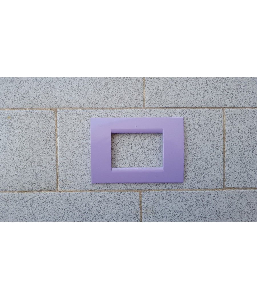Placca Placche Placchete Compatibili Living Light In Abs 3 4 7 Posti Colorate  Lilla -3 Fori     -