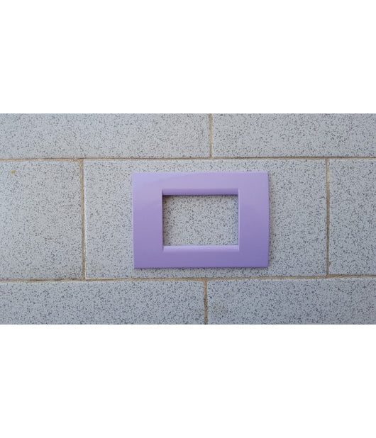 Placca Placche Placchete Compatibili Living Light In Abs 3 4 7 Posti Colorate  Lilla -4 Fori     -