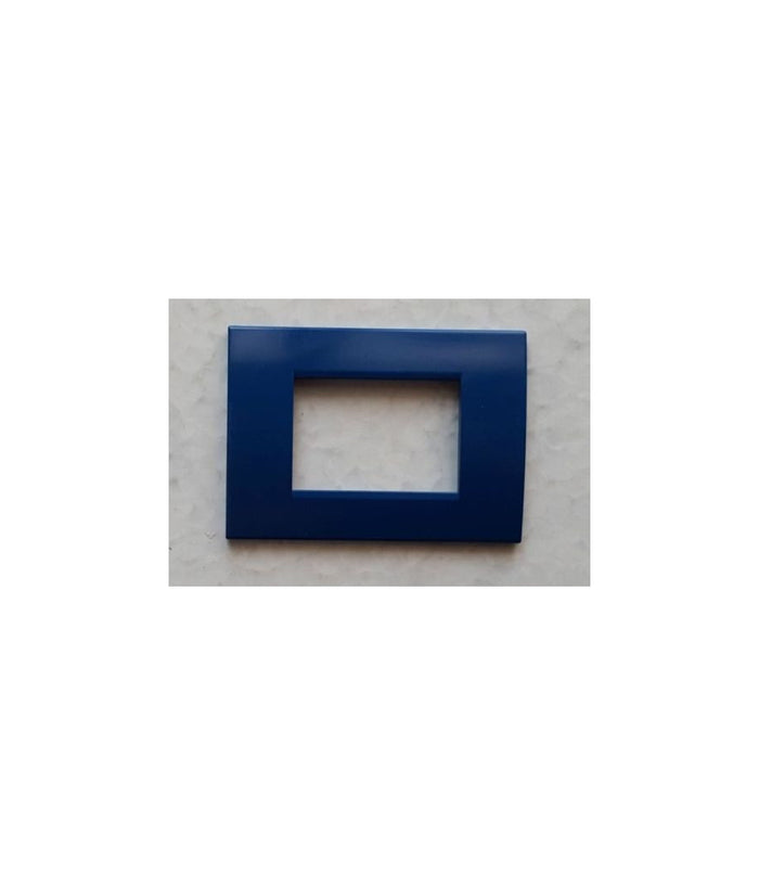 Placca Placche Placchete Compatibili Living Light In Abs 3 4 7 Posti Colorate  Blu Scuro -4 Fori     -