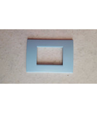 Placca Placche Placchete Compatibili Living Light In Abs 3 4 7 Posti Colorate  Azzurro Polvere -4 Fori     -