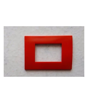 Placca Placche Placchete Compatibili Living Light In Abs 3 4 7 Posti Colorate  Rosso Fuoco -4 Fori     -