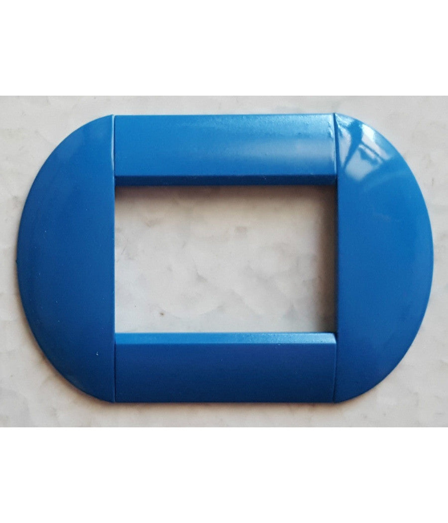 Placca Placche Placchette Compatibili Living International Light Bombate Bticino  Blu Cielo -3 Fori     -