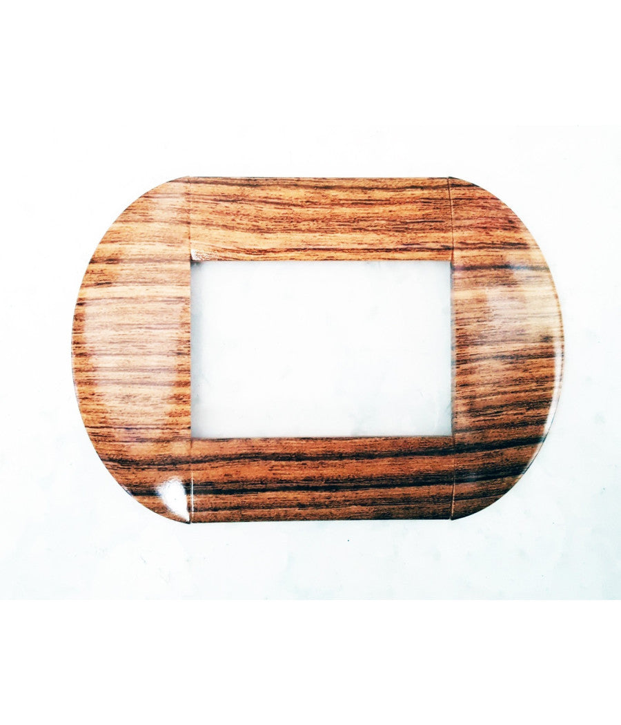 Placca Placche Placchette Compatibili Living International Light Bombate Bticino  Legno Chiaro -3 Fori     -