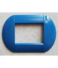 Placca Placche Placchette Compatibili Living International Light Bombate Bticino  Blu Cielo -7 Fori     -