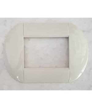 Placca Placche Placchette Compatibili Living International Light Bombate Bticino  Bianco -4 Fori     -