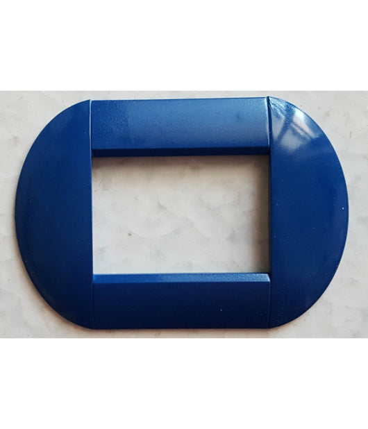 Placca Placche Placchette Compatibili Living International Light Bombate Bticino  Blu -7 Fori     -