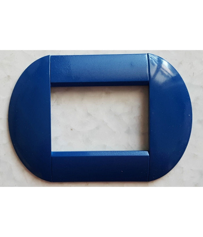 Placca Placche Placchette Compatibili Living International Light Bombate Bticino  Blu -7 Fori     -