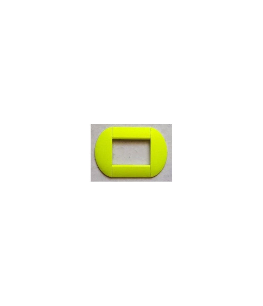 Placca Placche Placchette Compatibili Living International Light Bombate Bticino  Giallo Fluo -4 Fori     -