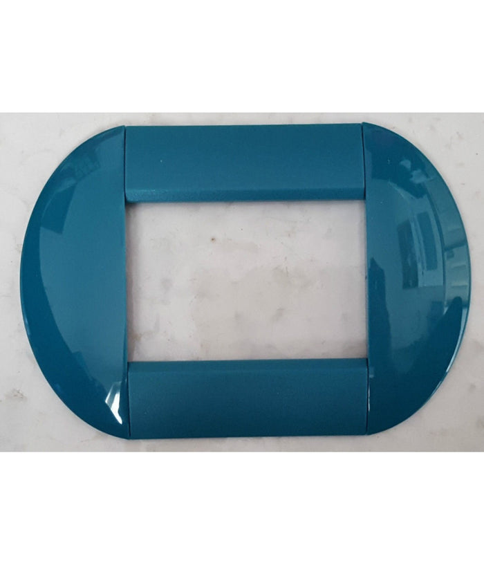 Placca Placche Placchette Compatibili Living International Light Bombate Bticino  Verde Petrolio -4 Fori     -