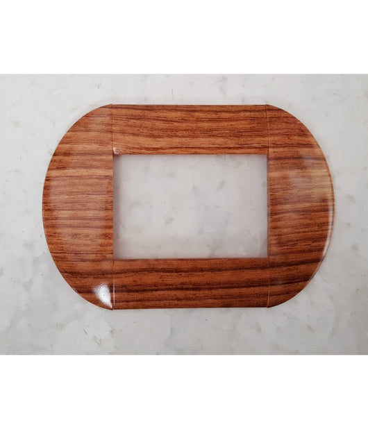 Placca Placche Placchette Compatibili Living International Light Bombate Bticino  Legno Rovere -4 Fori     -