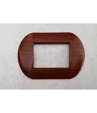 Placca Placche Placchette Compatibili Living International Light Bombate Bticino  Legno Scuro -7 Fori     -