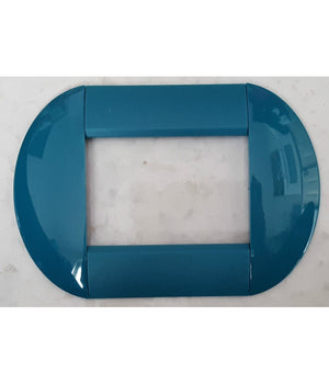 Placca Placche Placchette Compatibili Living International Light Bombate Bticino  Verde Petrolio -3 Fori     -