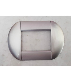 Placca Placche Placchette Compatibili Living International Light Bombate Bticino  Cromo Satinato -7 Fori     -