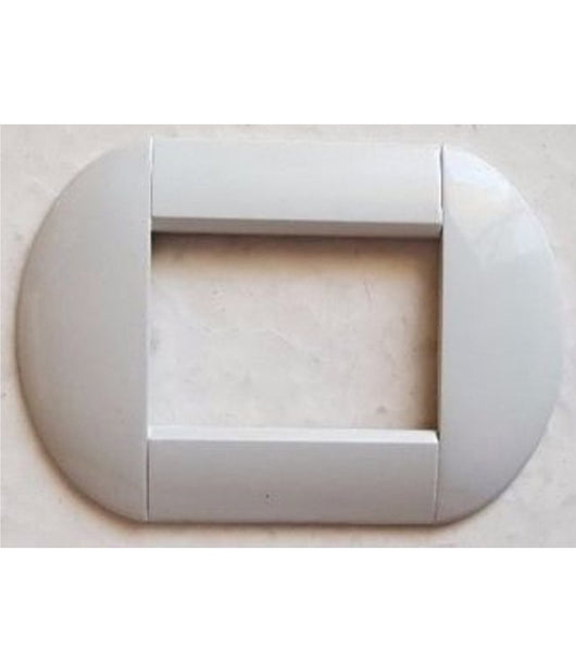 Placca Placche Placchette Compatibili Living International Light Bombate Bticino  Bianco Opaco -3 Fori     -