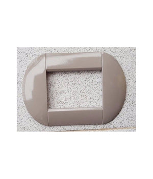 Placca Placche Placchette Compatibili Living International Light Bombate Bticino  Tortora -7 Fori     -