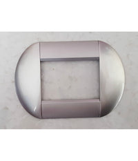 Placca Placche Placchette Compatibili Living International Light Bombate Bticino  Cromo Satinato -7 Fori     -