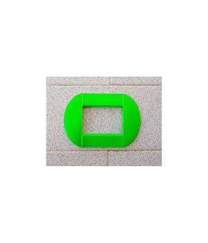 Placca Placche Placchette Compatibili Living International Light Bombate Bticino  Verde Fluo -7 Fori     -